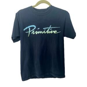 Men’s Navy T-shirt with Ombré‎ Primitive Logo Sz S